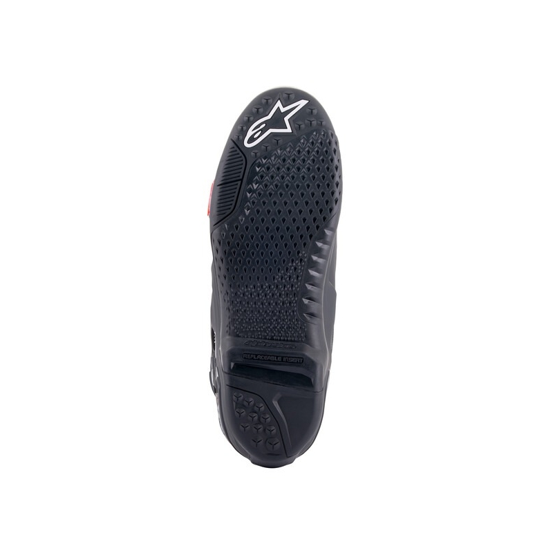 Botas de moto Alpinestars Tech 10 negro-rojo fluo-gris