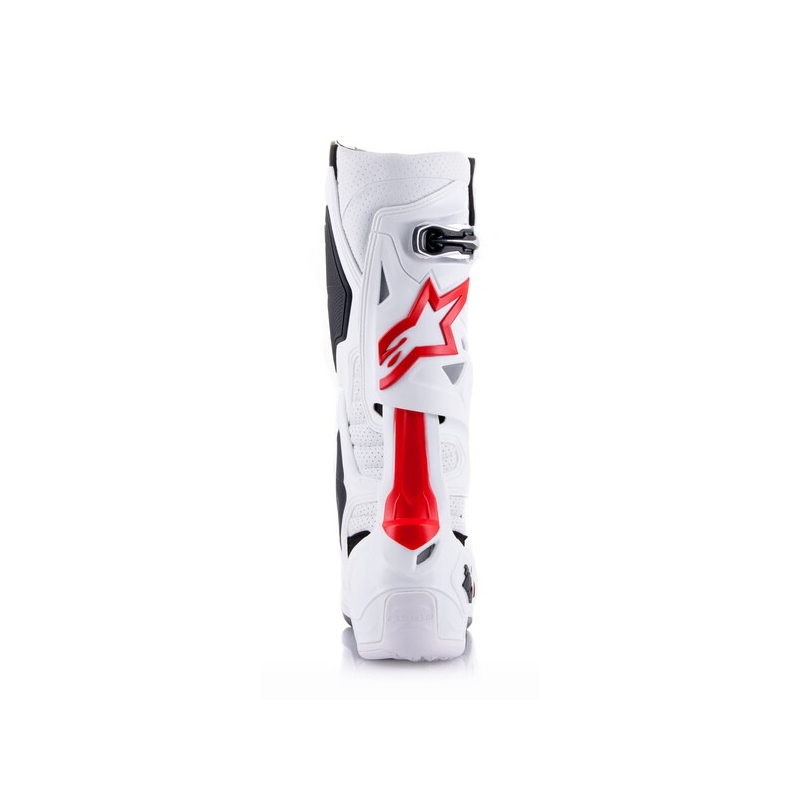Botas de Moto Alpinestars Tech 10 Superventiladas Perforadas Blanco-Rojo-Negro