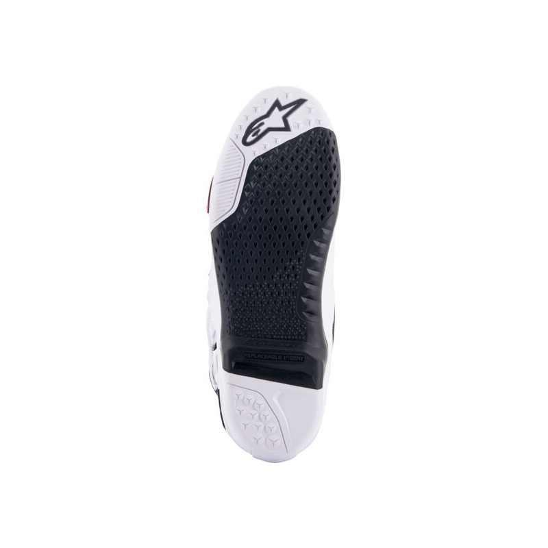 Botas de Moto Alpinestars Tech 10 Superventiladas Perforadas Blanco-Rojo-Negro