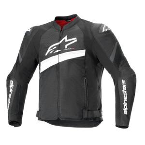 Chaqueta de moto Alpinestars T-GP Plus R 4 Airflow blanca y negra