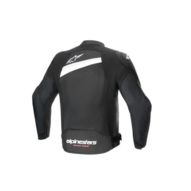 Chaqueta de moto Alpinestars T-GP Plus R 4 Airflow blanca y negra