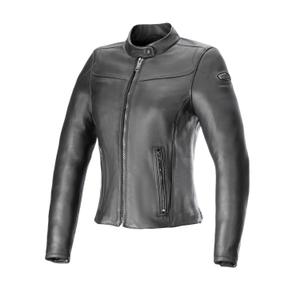 Chaqueta de moto Alpinestars de cuero negro Ory para mujer