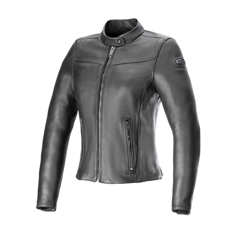 Chaqueta de moto Alpinestars de cuero negro Ory para mujer