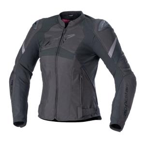 Chaqueta de moto Alpinestars Stella T-GP PLUS R 4 Negro-Rojo Flúor para mujer