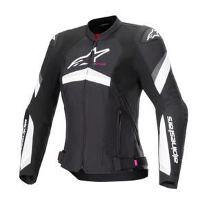 Chaqueta de moto Alpinestars Stella T-GP PLUS R 4 Blanco y Negro para mujer