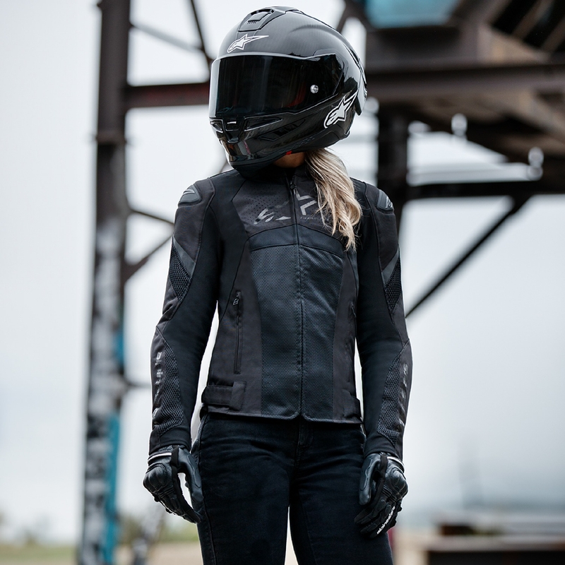 Chaqueta de moto Alpinestars Mujer Stella T-GP Plus R 4 Airflow Negra
