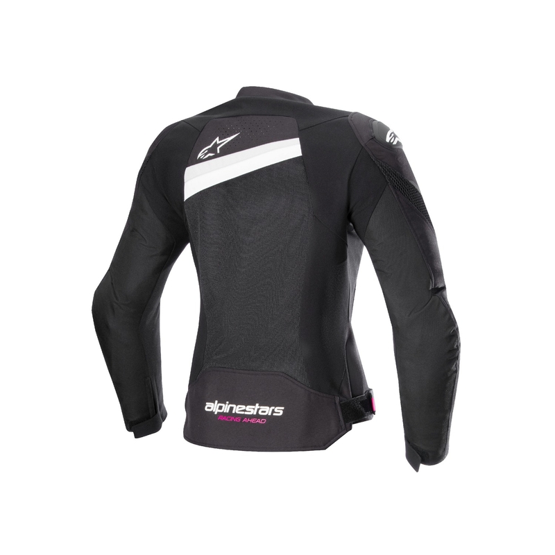 Chaqueta de moto Alpinestars Mujer Stella T-GP Plus R 4 Airflow Negra y Blanca