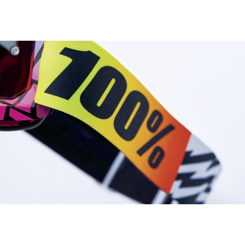 Gafas de motocross 100% ACCURI 2 Special UTV/OTG - edición limitada Ken Block rojo con plexi cromado