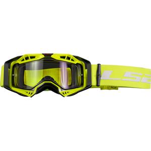 LS2 Aura Enduro gafas de motocross negro-amarillo plexi transparente