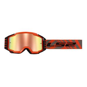 Gafas de motocross LS2 Charger PRO H-V naranja con plexi iridium
