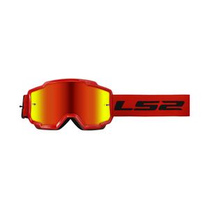 Gafas de motocross LS2 Charger rojas con plexi de iridio