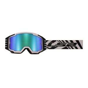 Gafas de motocross LS2 Charger PRO blancas con plexi de iridio