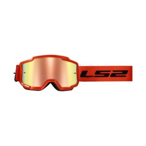 Gafas de motocross LS2 Charger H-V naranja con plexi iridium