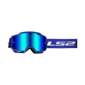 Gafas de motocross LS2 Charger azules con plexi de iridio