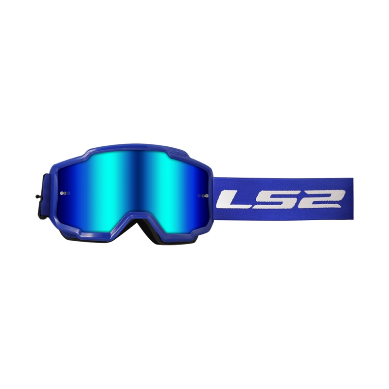 Gafas de motocross LS2 Charger azules con plexi de iridio