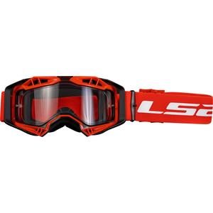 LS2 Aura Enduro gafas de motocross rojo transparente plexi