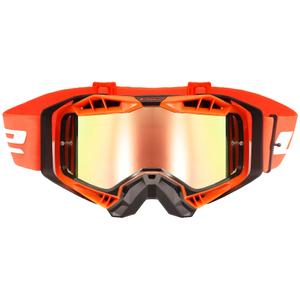 Gafas de motocross LS2 Aura PRO plexi iridium negro-naranja