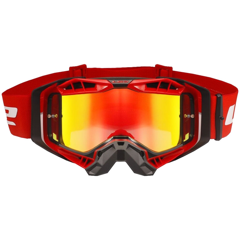 Gafas de motocross LS2 Aura PRO negro-rojo iridium plexi