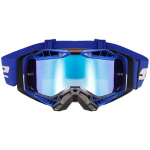Gafas de motocross LS2 Aura PRO negro-azul iridium plexi