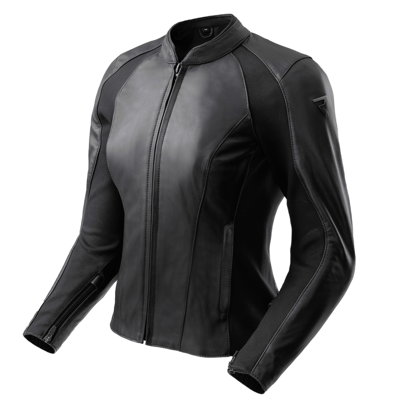 Chaqueta moto de cuero mujer Rebelhorn Siena negro
