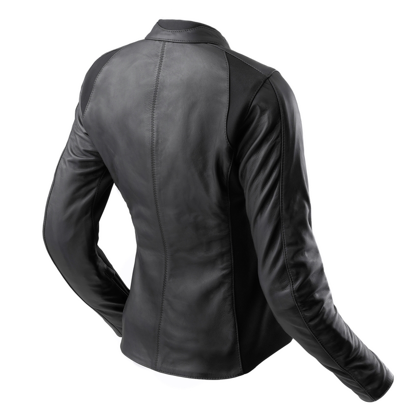 Chaqueta moto de cuero mujer Rebelhorn Siena negro