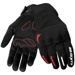 Guantes de moto Seventy Degrees SD-C40 Asfalto negro y rojo
