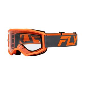 Gafas de motocross Fly Racing Focus negro-naranja con plexi transparente