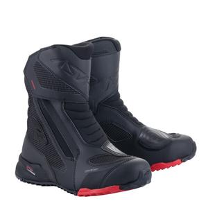 Botas de moto Alpinestars RT-7 DRYSTAR negras y rojas