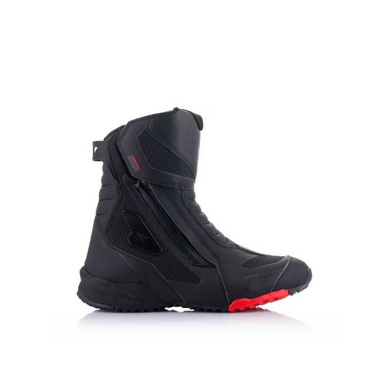 Botas de moto Alpinestars RT-7 DRYSTAR negras y rojas