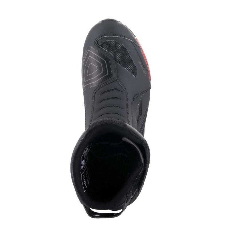 Botas de moto Alpinestars RT-7 DRYSTAR negras y rojas
