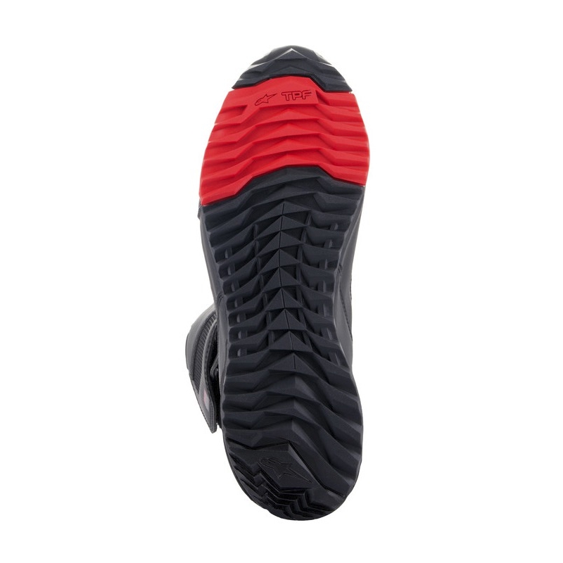 Botas de moto Alpinestars RT-7 DRYSTAR negras y rojas