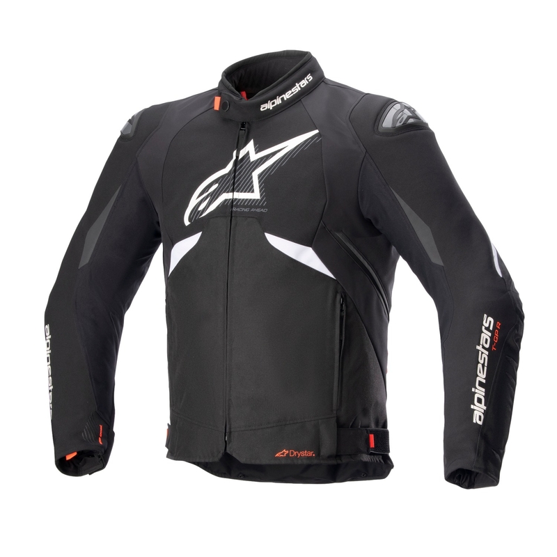 Chaqueta de moto Alpinestars T-GP R 3 DRYSTAR blanca y negra