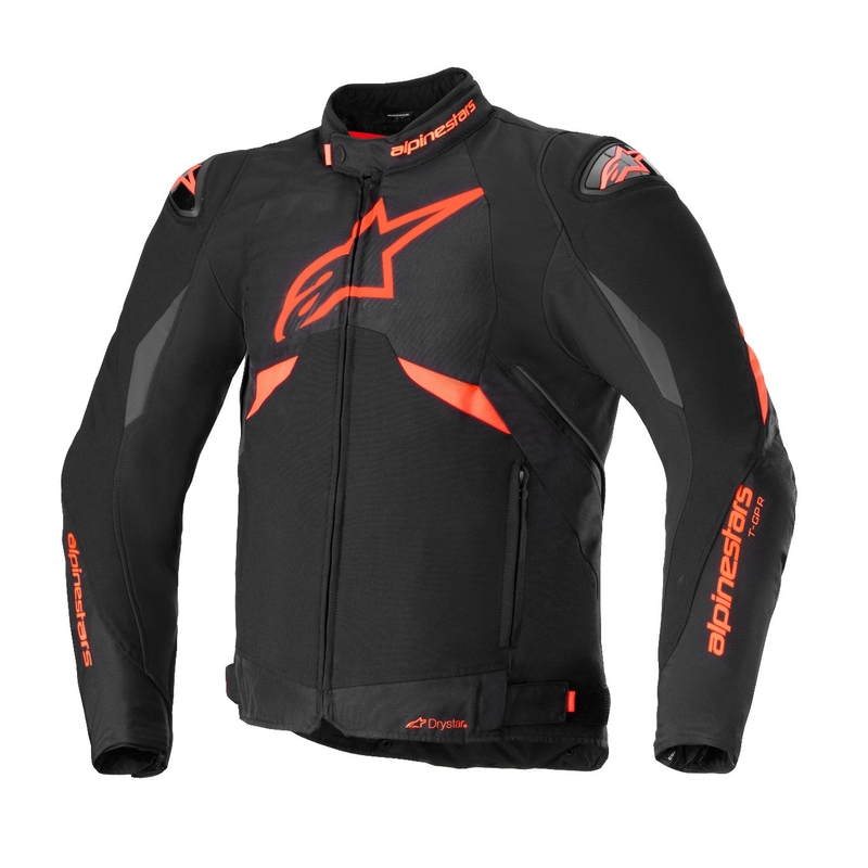 Chaqueta de moto Alpinestars T-GP R 3 DRYSTAR negro-rojo fluo-blanco