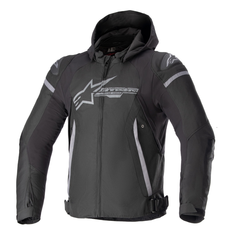Chaqueta de moto impermeable Alpinestars Zaca Negro-Gris oscuro