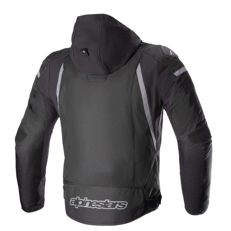 Chaqueta de moto impermeable Alpinestars Zaca Negro-Gris oscuro