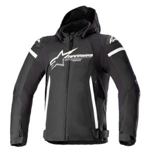 Chaqueta de moto Alpinestars Zaca Waterproof Negra y Blanca