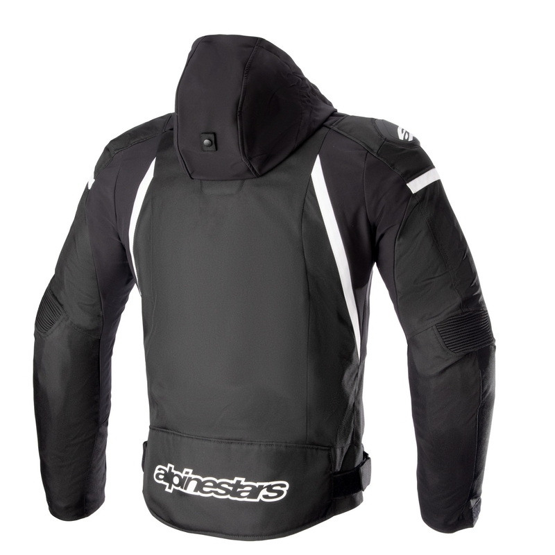 Chaqueta de moto Alpinestars Zaca Waterproof Negra y Blanca