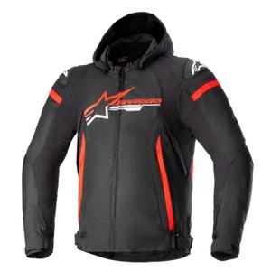 Chaqueta de moto Alpinestars Zaca Waterproof Negra, Roja y Blanca