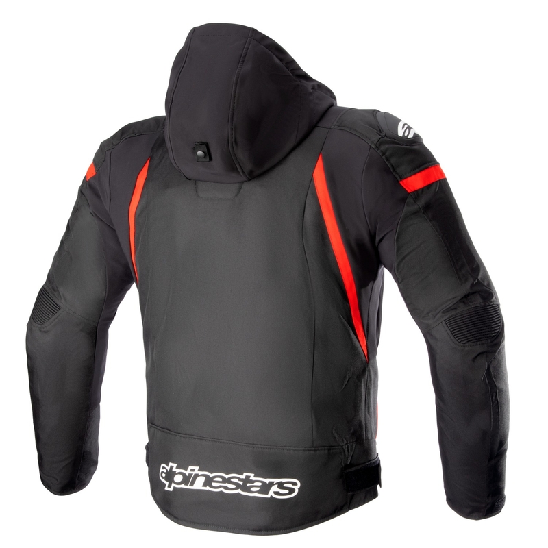 Chaqueta de moto Alpinestars Zaca Waterproof Negra, Roja y Blanca
