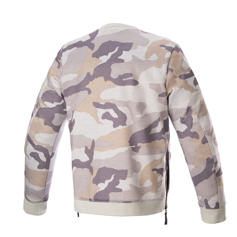 Sudadera de moto Alpinestars Legit Crew Fleece en gris camuflaje claro