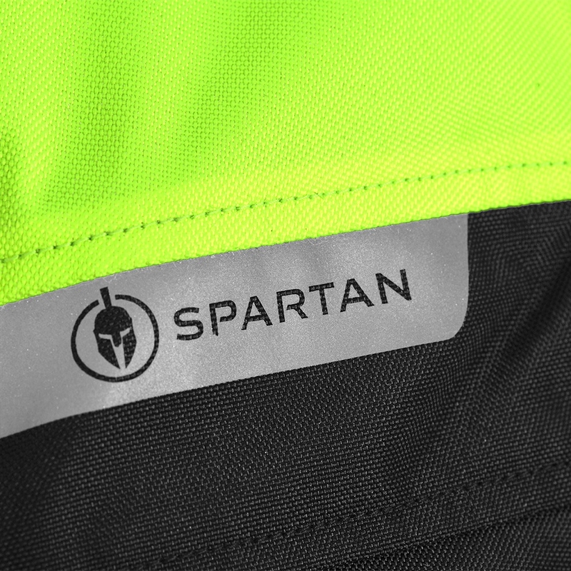 Chaqueta de moto Oxford Spartan Short WP negro-amarillo fluo