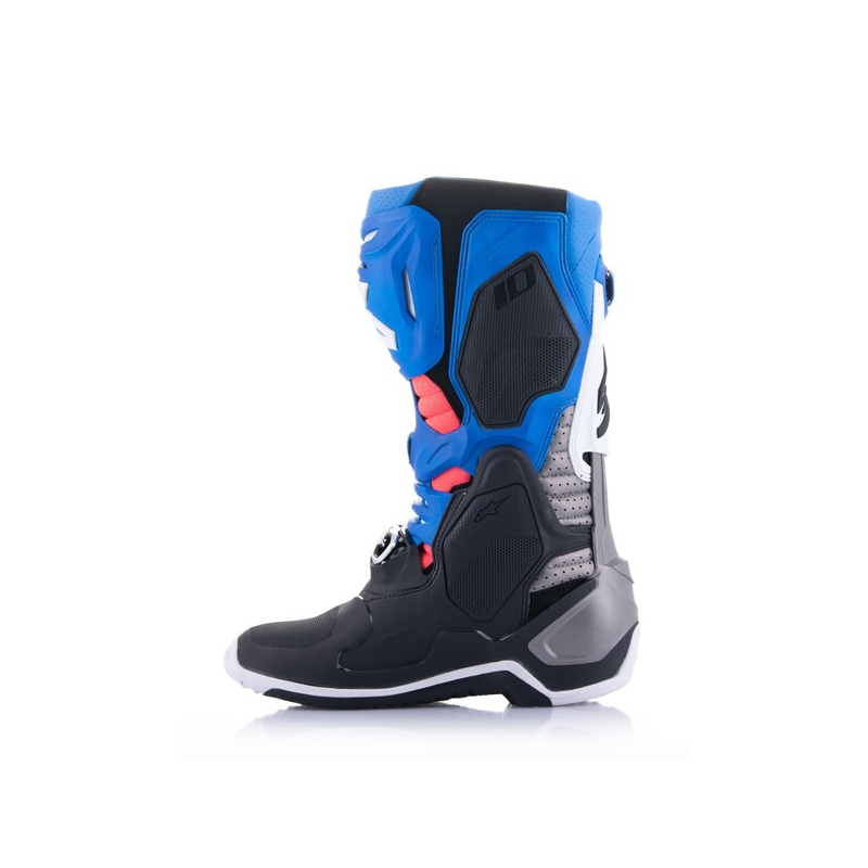 Botas de moto Alpinestars Tech 10 Supervented Perforadas Azul-Morado-Rosa-Blanco-Gris-Negro