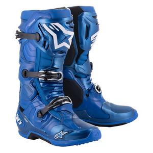 Botas de moto Alpinestars Tech 10 azul-negro-blanco