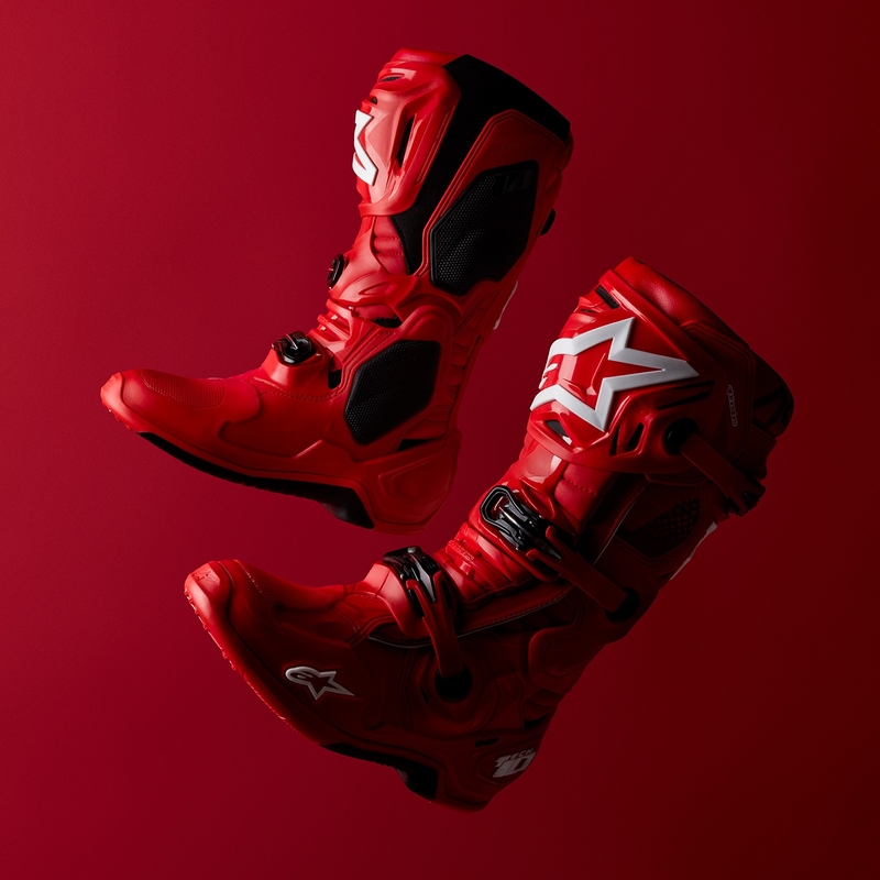 Botas de moto Alpinestars Tech 10 rojas