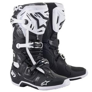 Botas de moto Alpinestars Tech 10 blancas y negras
