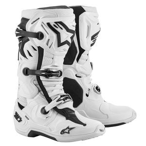 Botas de moto Alpinestars Tech 10 Supervented Perforadas Blancas