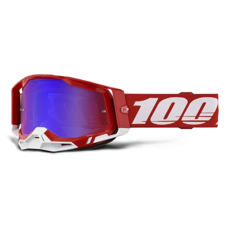 Gafas de motocross 100% RACECRAFT 2 Rojo rojo-azul plexi