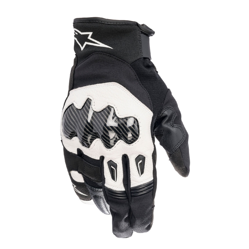 Guantes de moto Alpinestars SMX-1 Drystar blancos y negros
