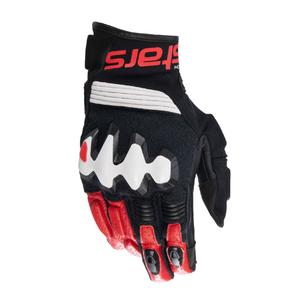 Guantes de moto Alpinestars Halo Negros, Blancos y Rojos