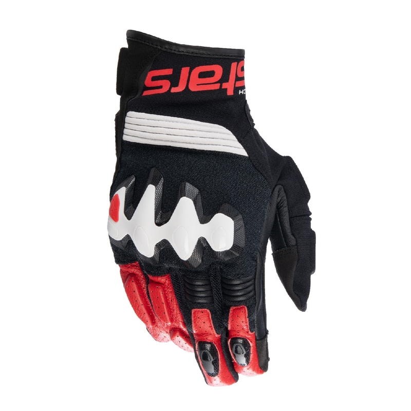 Guantes de moto Alpinestars Halo Negros, Blancos y Rojos